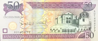 Dominican Republic 50 Pesos, 2006-2011 obverse