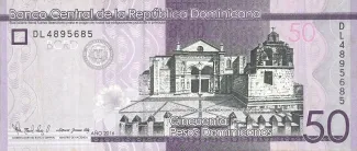 Dominican Republic 50 Pesos, 2014-2016 obverse