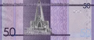 Dominican Republic 50 Pesos, 2017-2023 reverse
