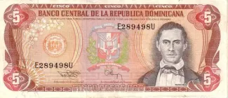 Dominican Republic 5 Pesos, 1994 obverse