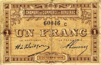 French notgeld 1 Franc, 1914 image