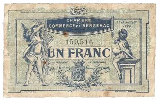 French notgeld 1 Franc, 1920 image