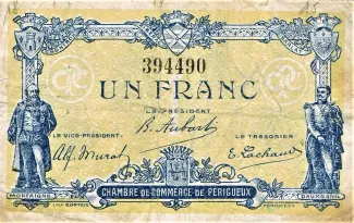 French notgeld 1 Franc, 1920 image