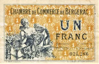 French notgeld 1 Franc, 1921 image