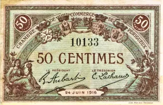 French notgeld 50 Centimes, 1916 image