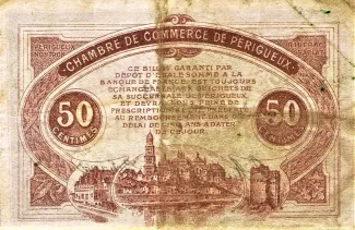 French notgeld 50 Centimes, 1916 reverse