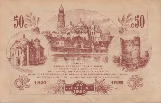 French notgeld 50 Centimes, 1917-1920 reverse