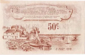 French notgeld 50 Centimes, 1918 reverse
