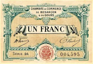 French notgeld 1 Franc, 1921 image