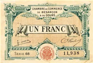 French notgeld 1 Franc, 1925 image