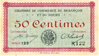 French notgeld 50 Centimes, 1915 image