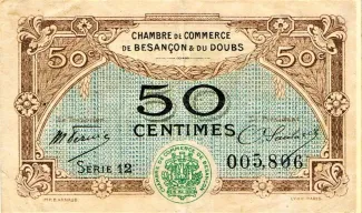 French notgeld 50 Centimes, 1921 image