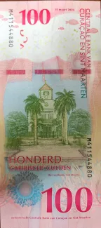 Dutch Caribbean 100 Caribbean Guilder, 2025 reverse