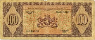 Dutch Caribbean 100 Gulden, 1930 reverse