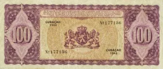 Dutch Caribbean 100 Gulden, 1948 reverse
