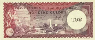 Dutch Caribbean 100 Gulden, 1962 obverse