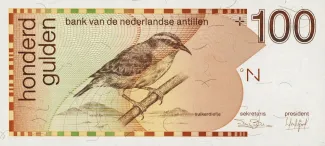 Dutch Caribbean 100 Gulden, 1986-1994 obverse