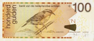 Dutch Caribbean 100 Gulden, 1998-2016 obverse