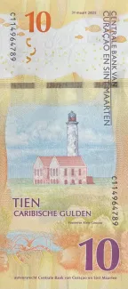 Dutch Caribbean 10 Caribbean Guilder, 2025 reverse