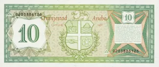 Dutch Caribbean 10 Florin, 1986 reverse