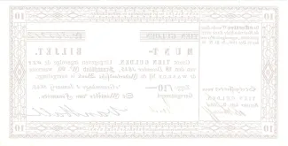 Dutch Caribbean 10 Gulden, 1846 reverse