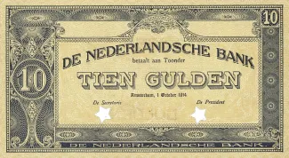Dutch Caribbean 10 Gulden, 1914 obverse