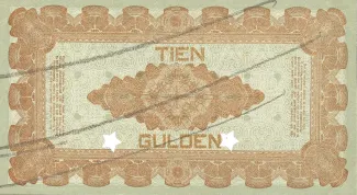 Dutch Caribbean 10 Gulden, 1914 reverse