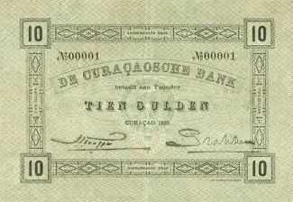 Dutch Caribbean 10 Gulden, 1918-1920 obverse