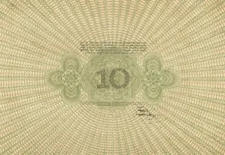 Dutch Caribbean 10 Gulden, 1918-1920 reverse