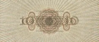 Dutch Caribbean 10 Gulden, 1925-1929 reverse