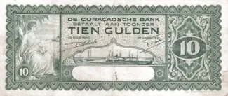 Dutch Caribbean 10 Gulden, 1930-1939 obverse