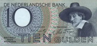 Dutch Caribbean 10 Gulden, 1943-1944 obverse