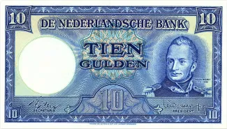 Dutch Caribbean 10 Gulden, 1949 obverse