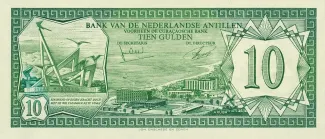 Dutch Caribbean 10 Gulden, 1967-1972 obverse