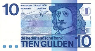 Dutch Caribbean 10 Gulden, 1968 obverse