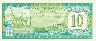 Dutch Caribbean 10 Gulden, 1979-1984 obverse