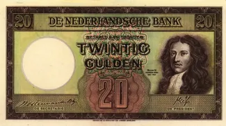 Dutch Caribbean 20 Gulden, 1945 obverse