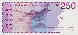 Dutch Caribbean 250 Gulden, 1986 obverse