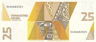 Dutch Caribbean 25 Florin, 1990 reverse