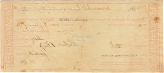 Dutch Caribbean 25 Gulden, 1814-1862 reverse