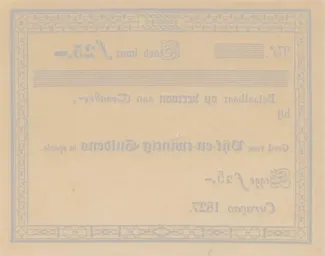 Dutch Caribbean 25 Gulden, 1827 reverse