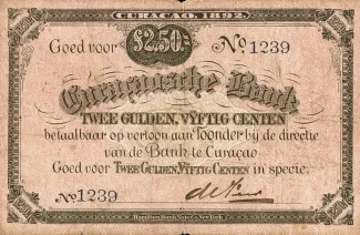 Dutch Caribbean 2.5 Gulden, 1892 obverse