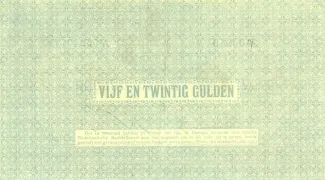 Dutch Caribbean 25 Gulden, 1914 reverse