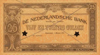 Dutch Caribbean 25 Gulden, 1914 obverse