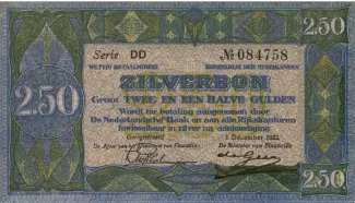 Dutch Caribbean 2.5 Gulden, 1922-1927 obverse