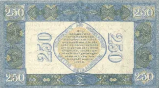 Dutch Caribbean 2.5 Gulden, 1922-1927 reverse
