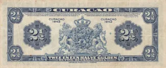 Dutch Caribbean 2.5 Gulden, 1942 reverse