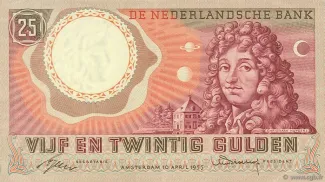 Dutch Caribbean 25 Gulden, 1955 obverse