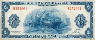 Dutch Caribbean 2.5 Gulden, 1955-1964 obverse