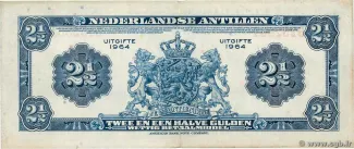 Dutch Caribbean 2.5 Gulden, 1955-1964 reverse